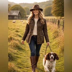 Barbour Natural Weathered Wax Jacket – UK 12 / US 8